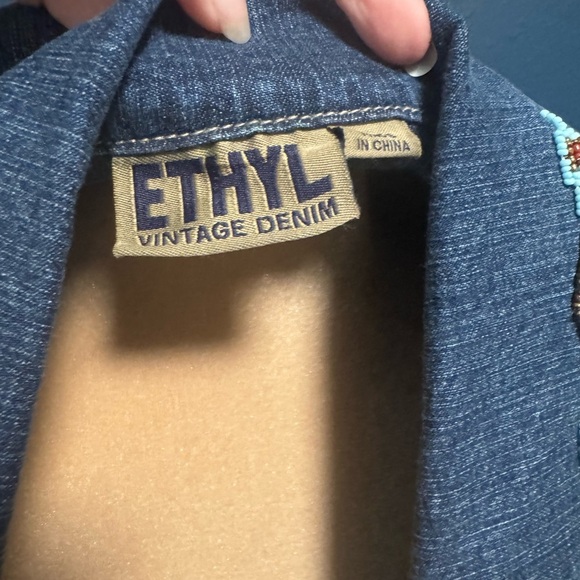 Ethyl Denim Jacket with Embroidered Accents - Picture 10 of 10